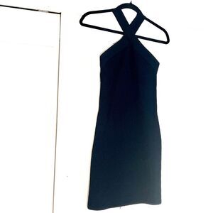 Babaton Ribbed Knit Bodycon Halter Dress size S